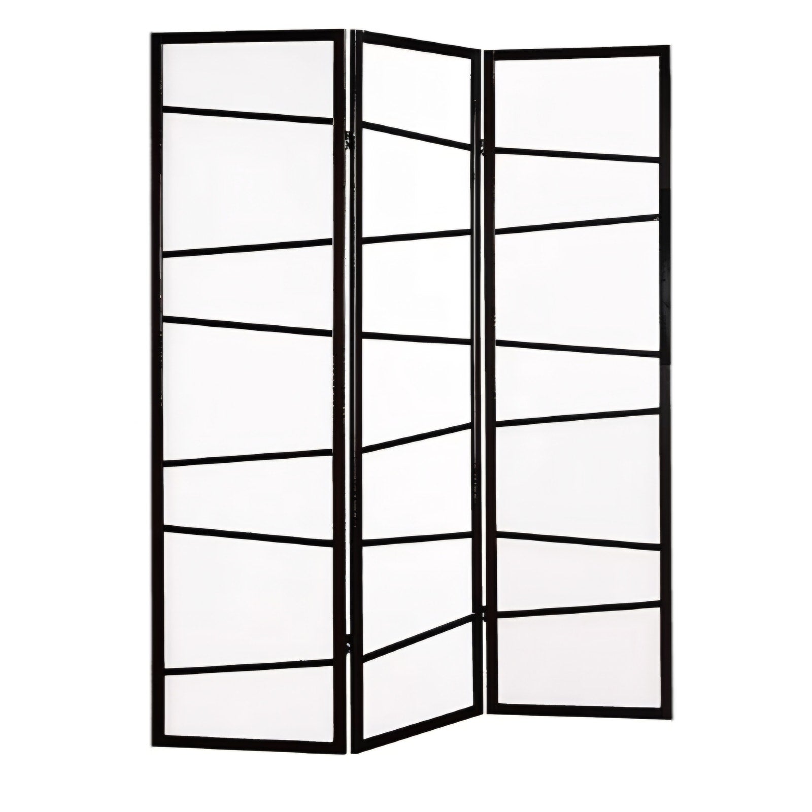 Roundhill Furniture 3-Panel Screen Room Divider, Black
