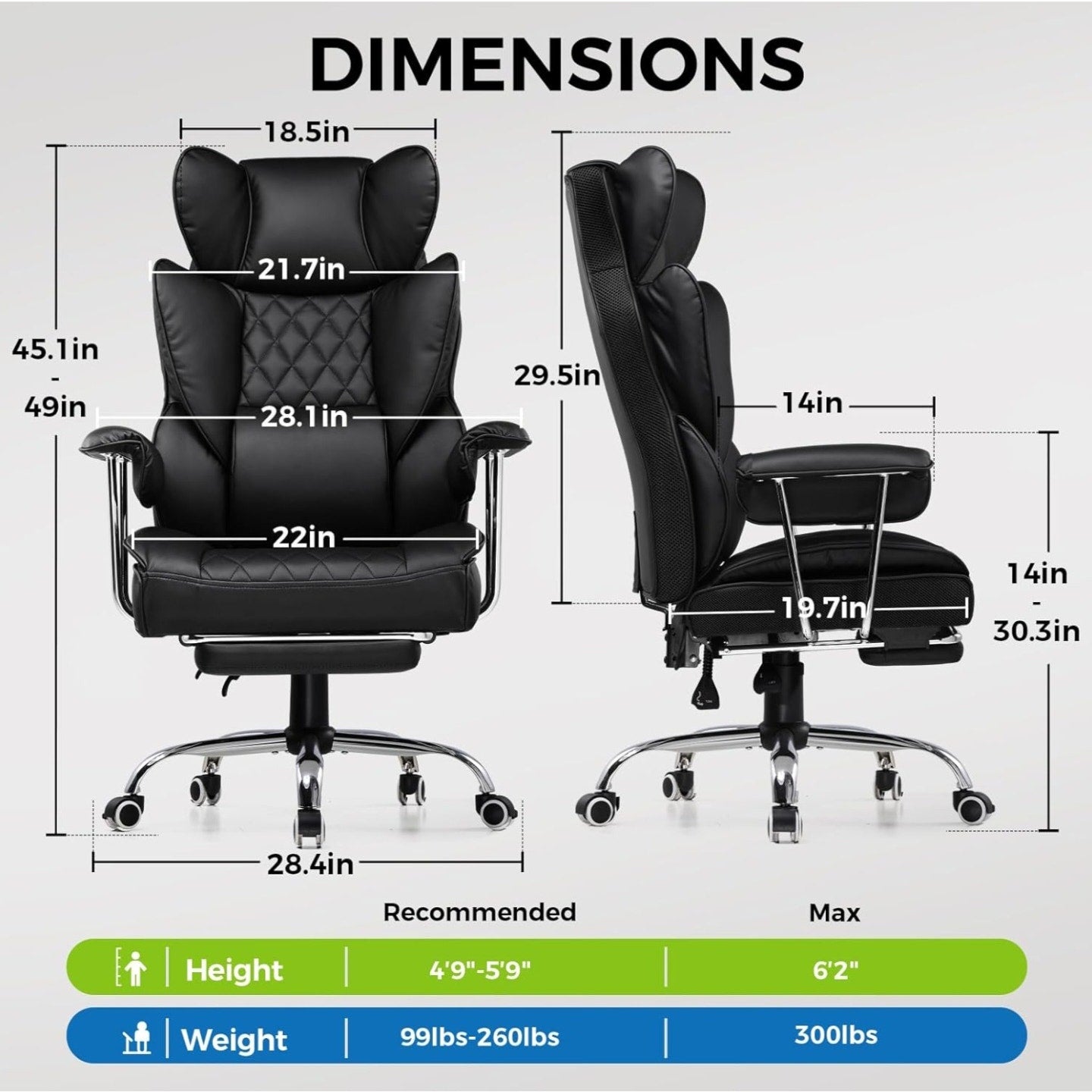 GTRACING Gaming Chair,Office Chair with Pocket Spring Lumbar Support, Ergonomic Comfortable Wide
