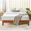 Full Bed Frame 12 Inch Solid Wood Platform Bed with Wooden Slats