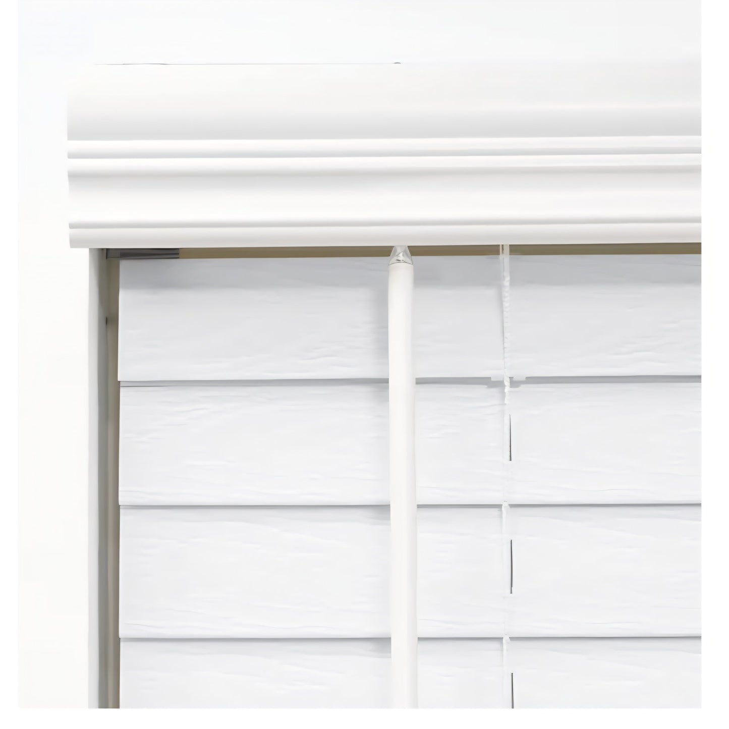 DEZ FURNISHINGS Cordless 2" Signature Faux Wood Blind, 56.5" W x 60" H, Embossed White