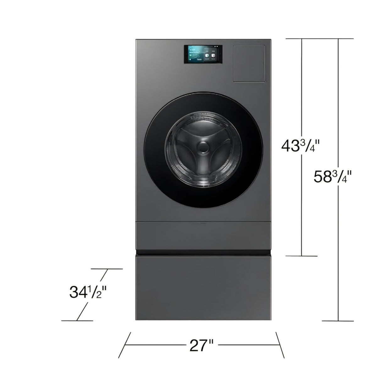 SAMSUNG Bespoke AI Laundry Comb Pedestal with Pull Out Storage Drawer