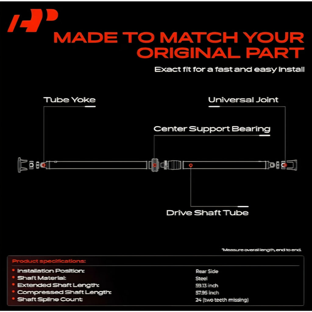 Rear Drive Shaft Driveshaft Assembly Compatible with Subaru Outback 2005-2009 2.5L 3.0L