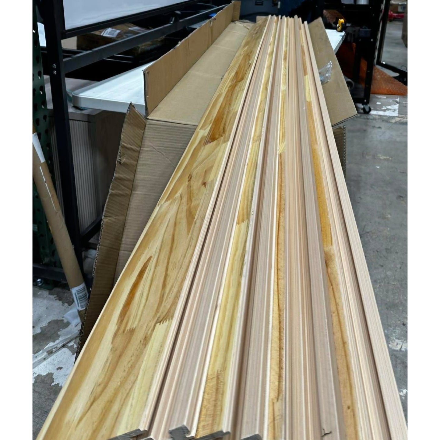 Art3d 108 x 5.7 Inch Slat Solid Wood Wall Paneling for Interior Decor, Oak