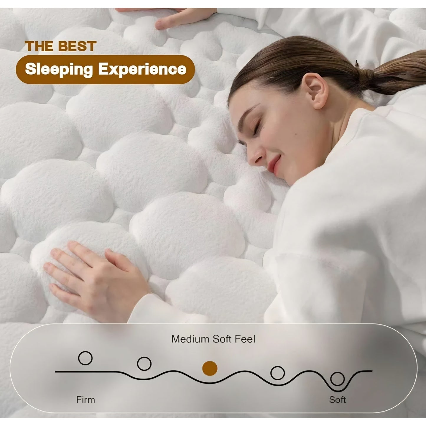 King Size Mattress, 12 Inch Hybrid King Mattress in a Box, Medium Firm Mattresses with Memory Foam