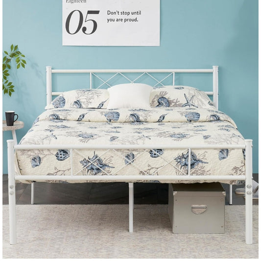 VECELO Queen Size Bed Frame with Headboard