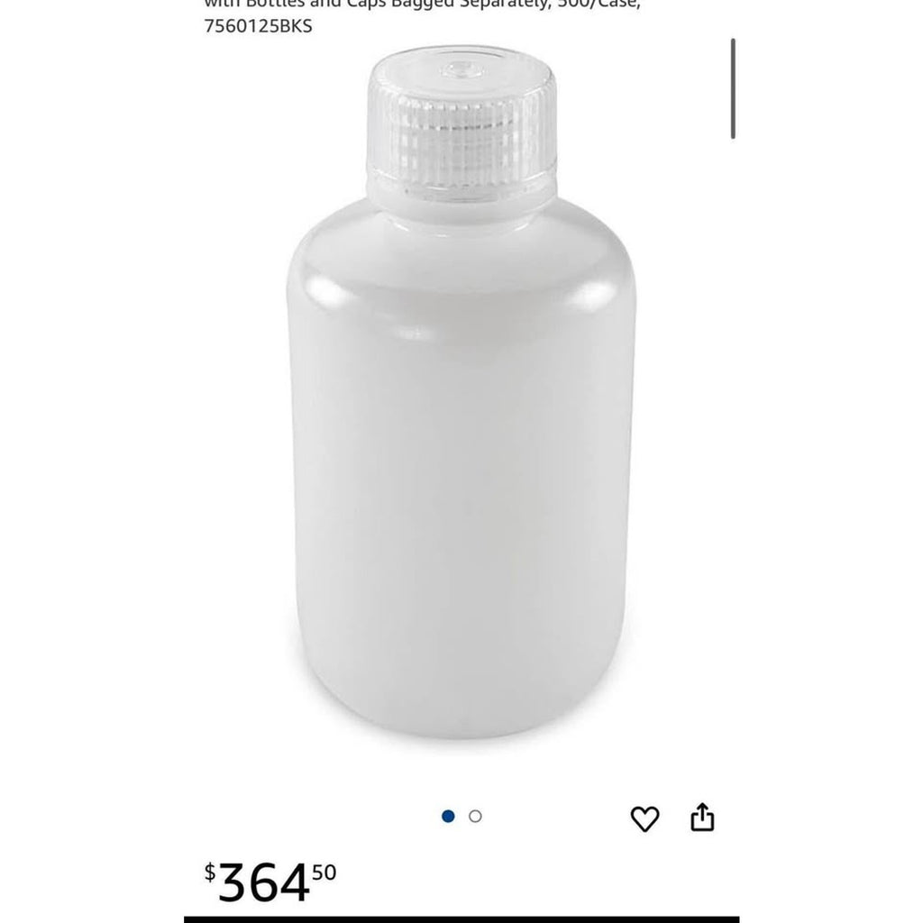 Diamond Essentials Bottle, Narrow Mouth, Boston Round, HDPE with PP Closure, 125mL, Bulk Packed with