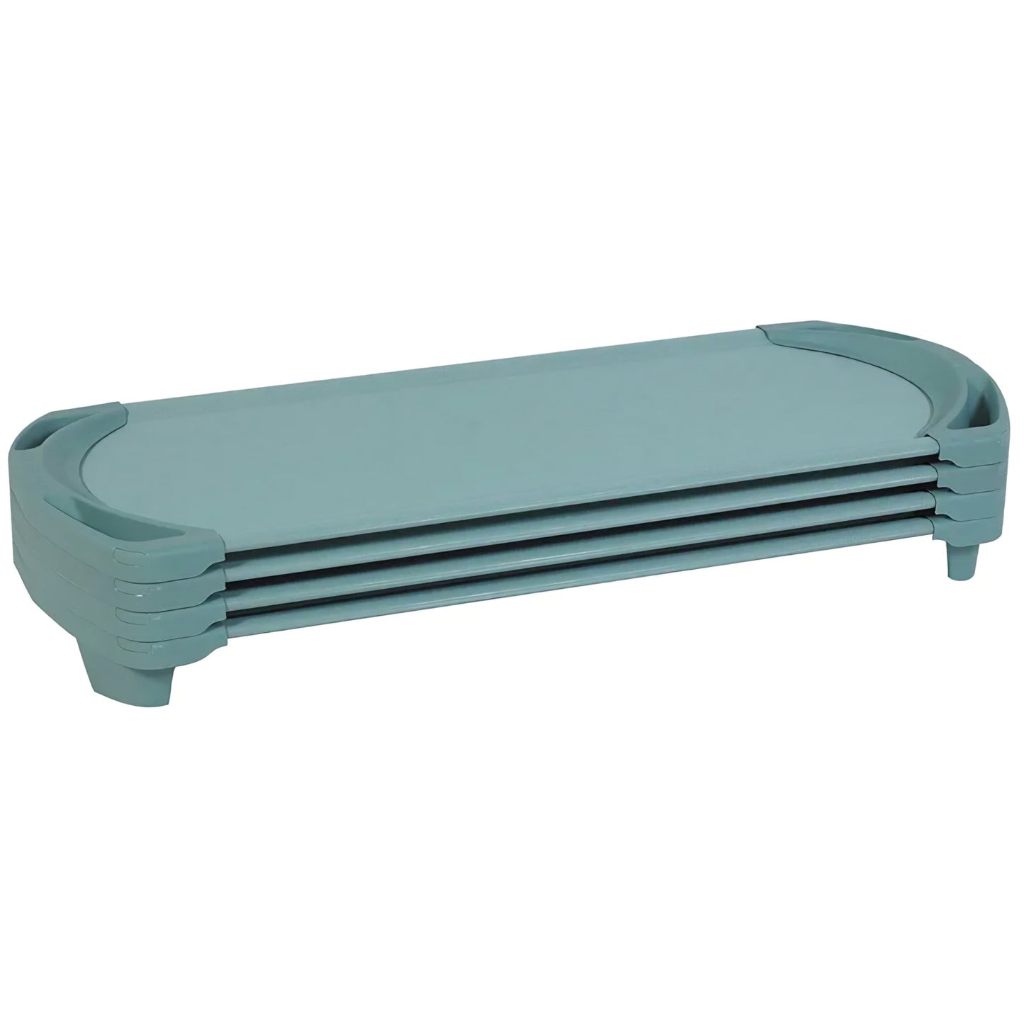 Children’s Factory SpaceLine Cot, Teal Green (Set of 4) – Standard Size 55” by 22” by 5” Standard