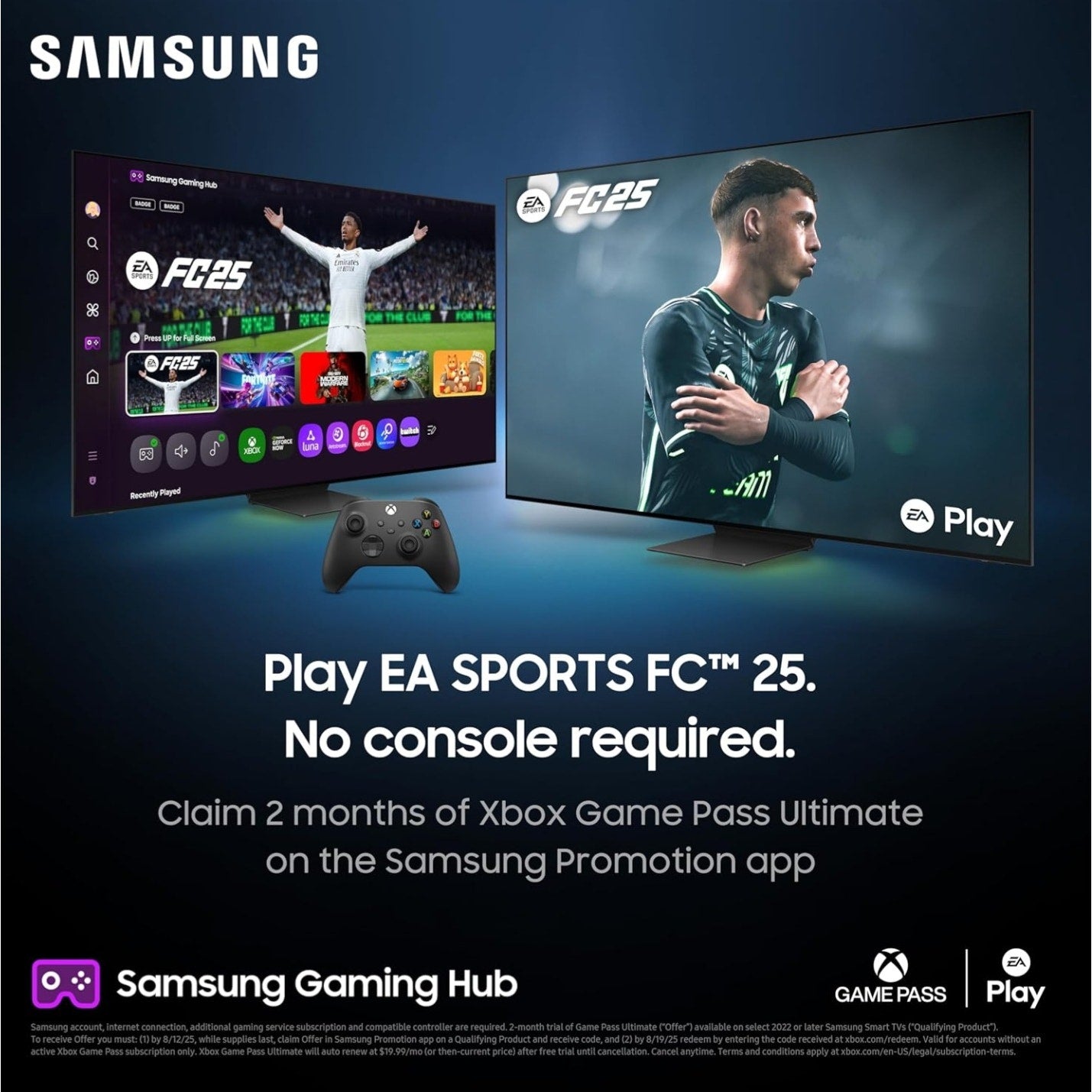 SAMSUNG 43-Inch Class Crystal UHD U8000F 4K Smart TV (2025 Model) Endless Free Content, Crystal Proc