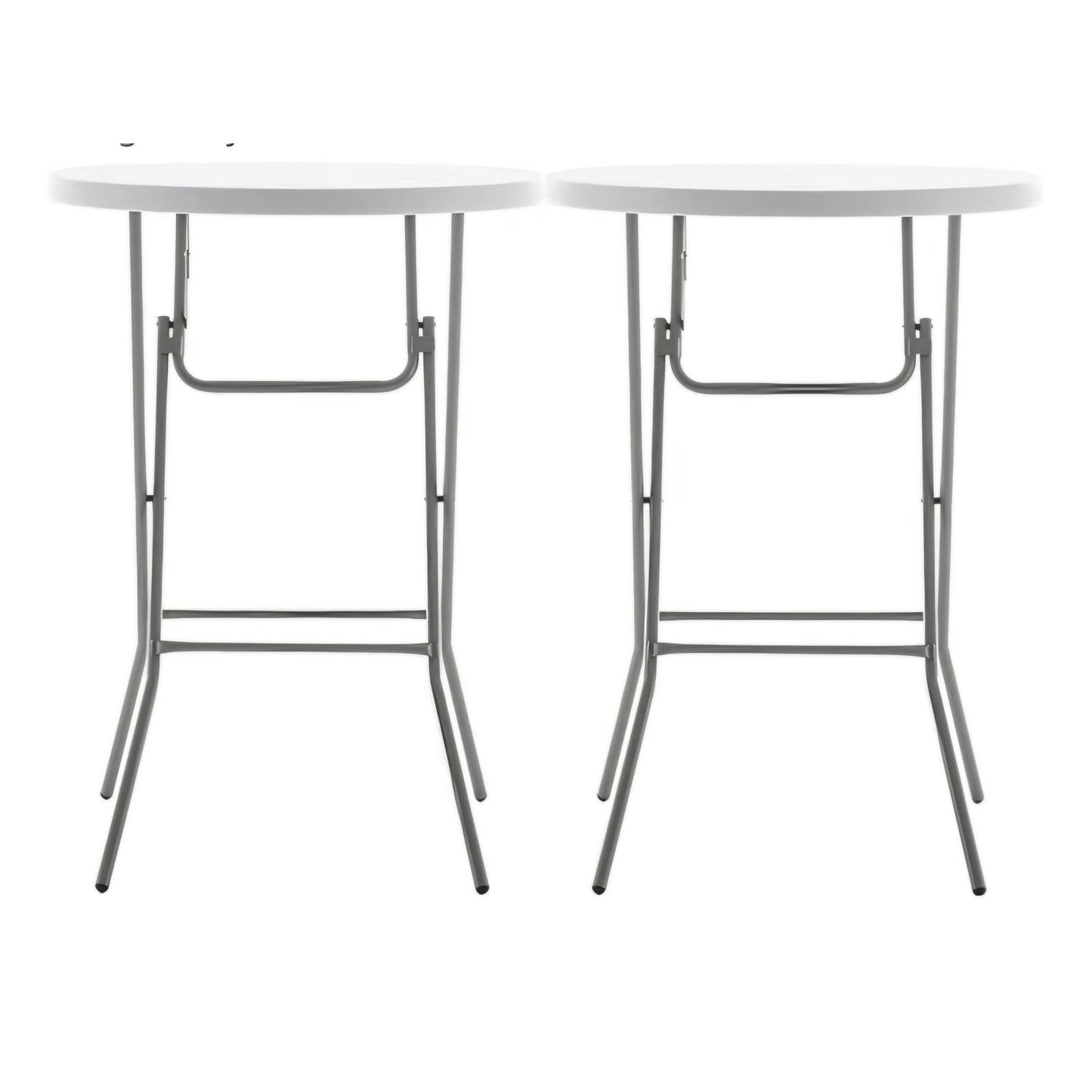 32" Round 43" Bar Height White Granite Plastic Folding Table Portable Commercial Table Banquet