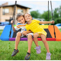 Swing Sets for Backyard with 45" Platform Saucer Swing and Belt Swing, 440 lbs Swingset Outdoor