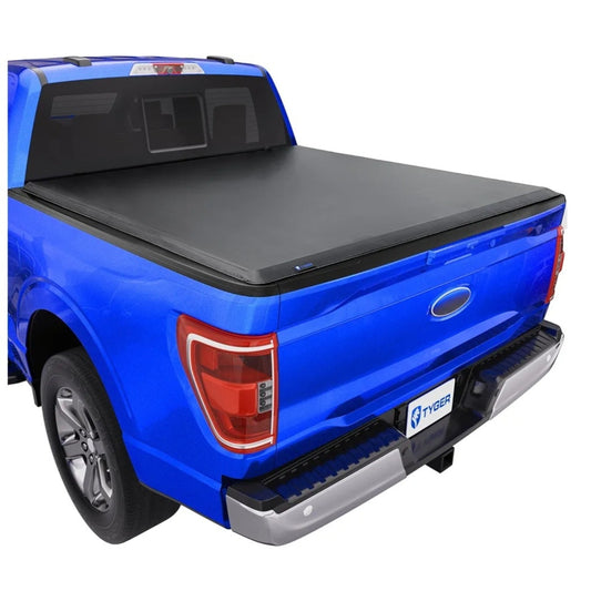 Tyger Auto T1 Soft Roll-up Truck Bed Tonneau Cover Compatible with 2021-2025 Ford F-150; Lightning