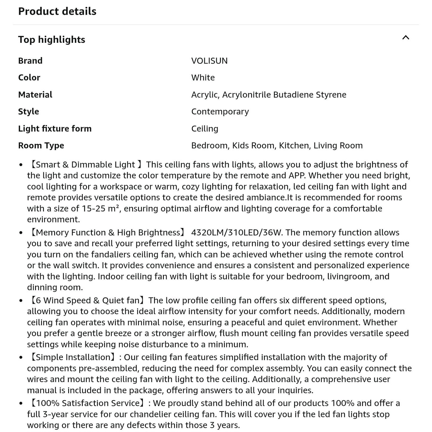 VOLISUN Modern Ceiling Fans with Lights and Remote, 19.7in Low Profile Ceiling Fan Flush Mount,