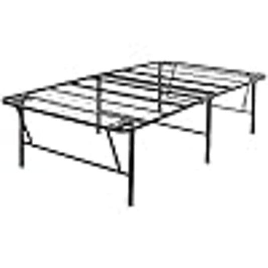 Amazon Basics Foldable Metal Platform Bed Frame, 18 In High, No Box Spring Needed, Twin Size, Black