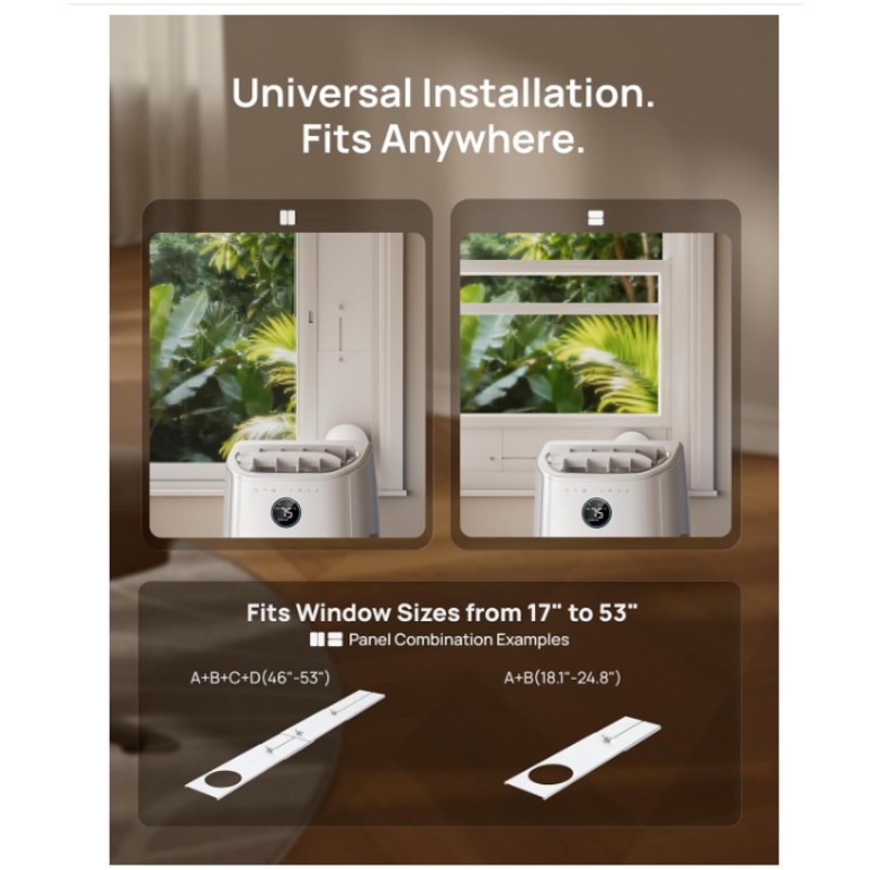 DREO Portable Air Conditioner 515S, 12000 BTU ASHRAE (8000 BTU DOE) Smart AC Unit for Bedroom