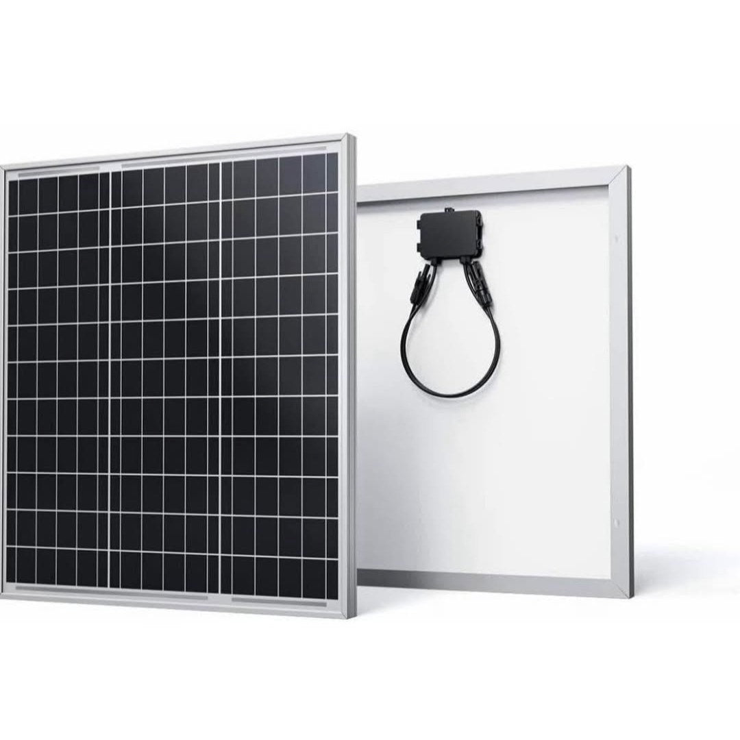 Renogy 50 Watt 12 Volt Monocrystalline Solar Panel (Compact Design) Set of 2