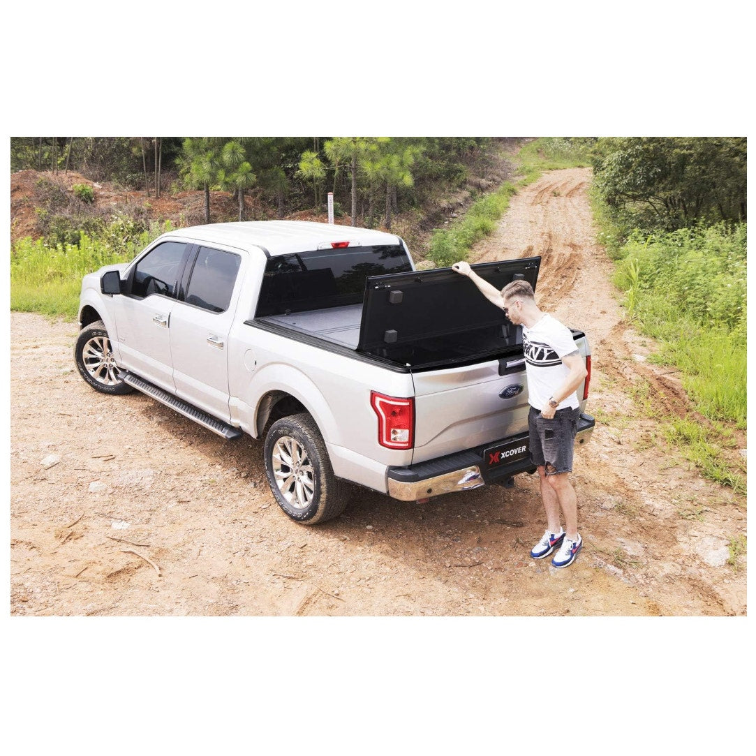 XCOVER Hard Folding Tonneau Cover for 2022-2026 Nissan Frontier 5FT Bed Low Profile Design