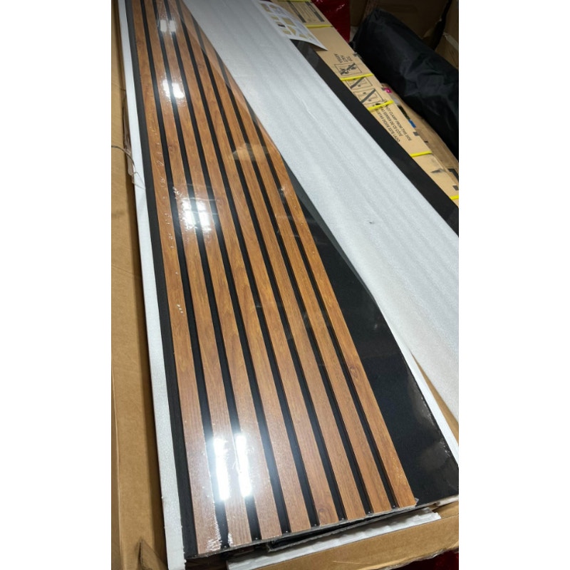 NeatiEase Wood Panels for Wall, 4-Piece 96" x 12.6" Soundproof Wood Slat Wall