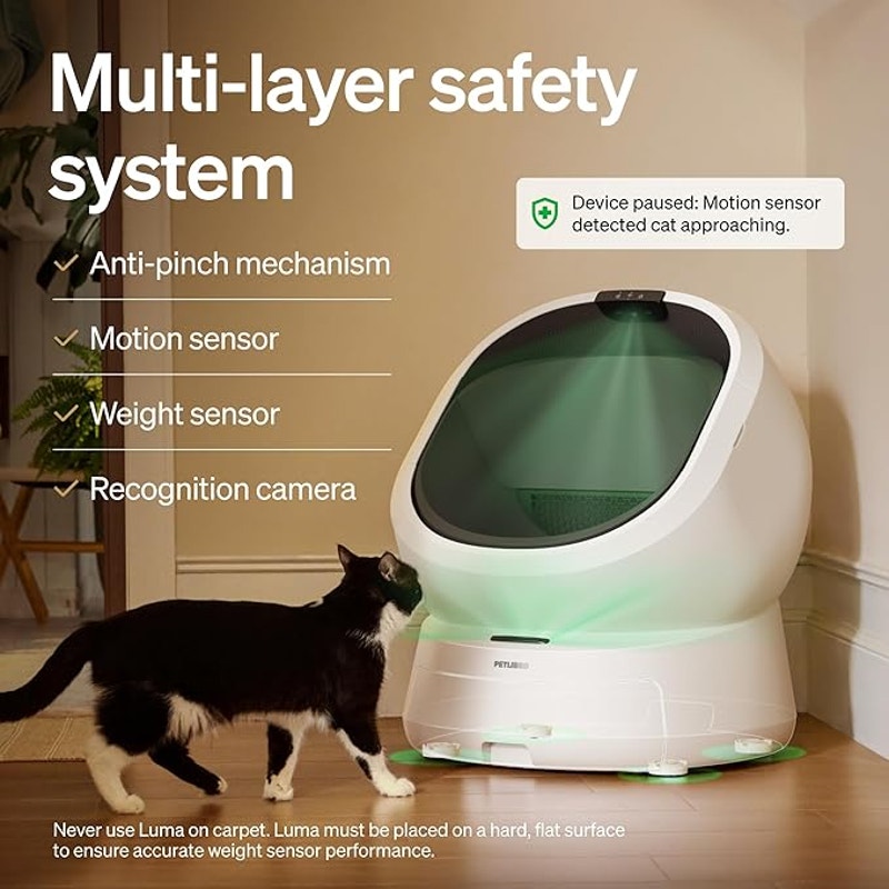 PETLIBRO Luma Automatic Cat Litter Box AI-Camera Waste Analysis, Smart App Usage Tracking, White