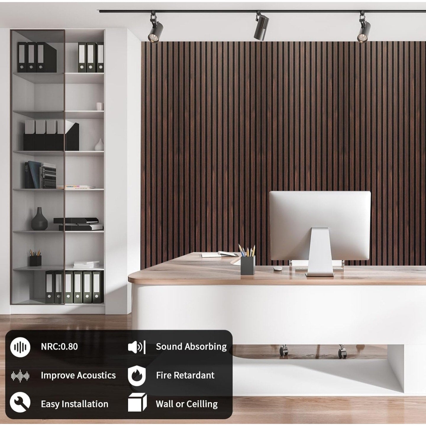 Art3dwallpanels Wood Slat Wall Panel, 108'' x 13'' Wood Panels for Wall 2 Pack 3D Soundproof