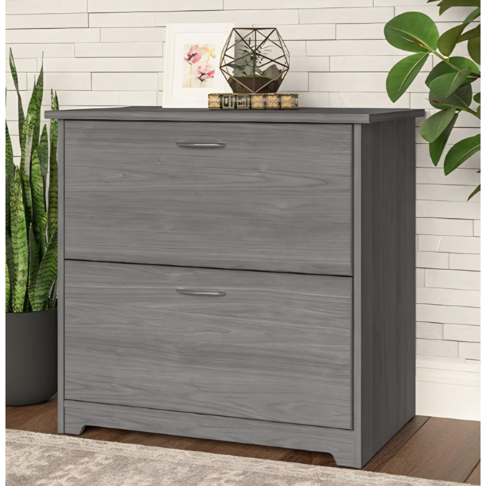 Bush Home Cabot 2 Drawer Lateral File Cabinet in Modern Gray