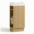 16" Small Bathroom Vanity with Sink - Snaefell Oak:Small Space Fit