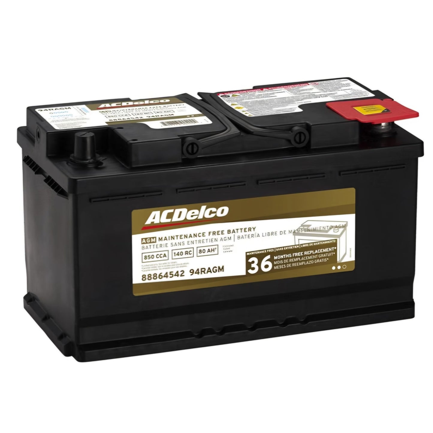 ACDelco Gold 94RAGM (88864542) 36 Month Warranty AGM BCI Group 94R Battery