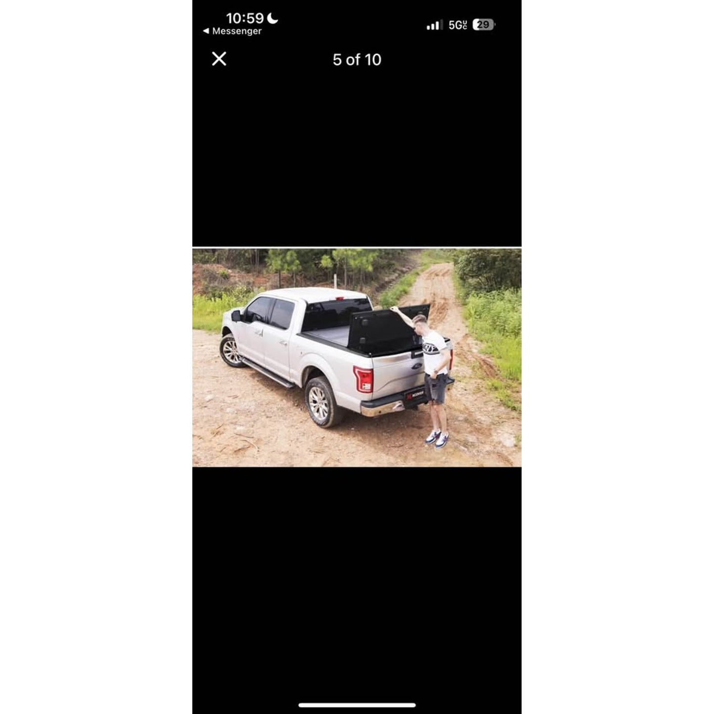 XCOVER Low Profile Hard Folding Truck Bed Tonneau Cover, Compatible with 2022-2025 Frontier 5' Bed,