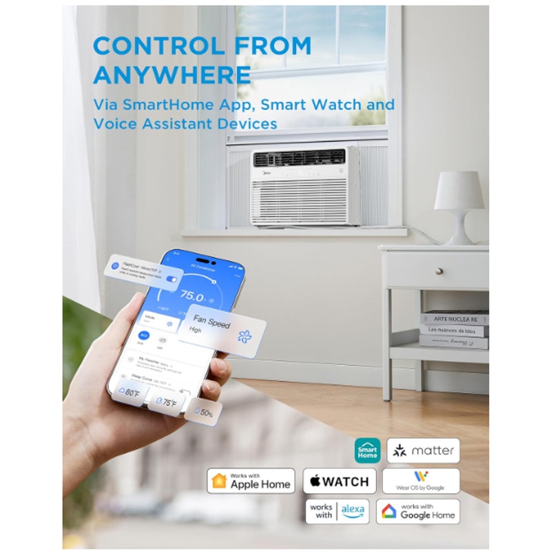 Midea 18,000 BTU Smart Inverter 208/230V Window Air Conditioner