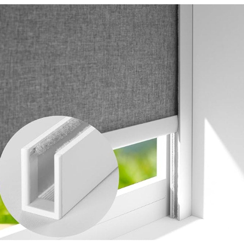 ZSTARR Aluminum U Channel Light Gap Blockers for Shades White 58" 2Pcs