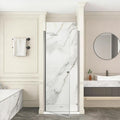 Pivot Shower Door,24-26" W x 72" H Frameless, 1/4" (6 mm) in Thick Clear Tempered Glass, Gold