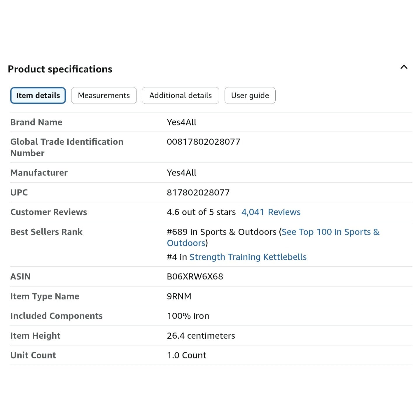 Yes4All Powder Coated Kettlebell, Cast Iron Core Kettlebells 53 lb