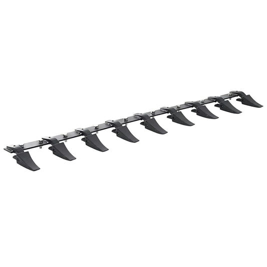 Bucket Tooth Bar, 72'', Heavy Duty Tractor Bucket 9 Teeth Bar for Loader Tractor Skidsteer