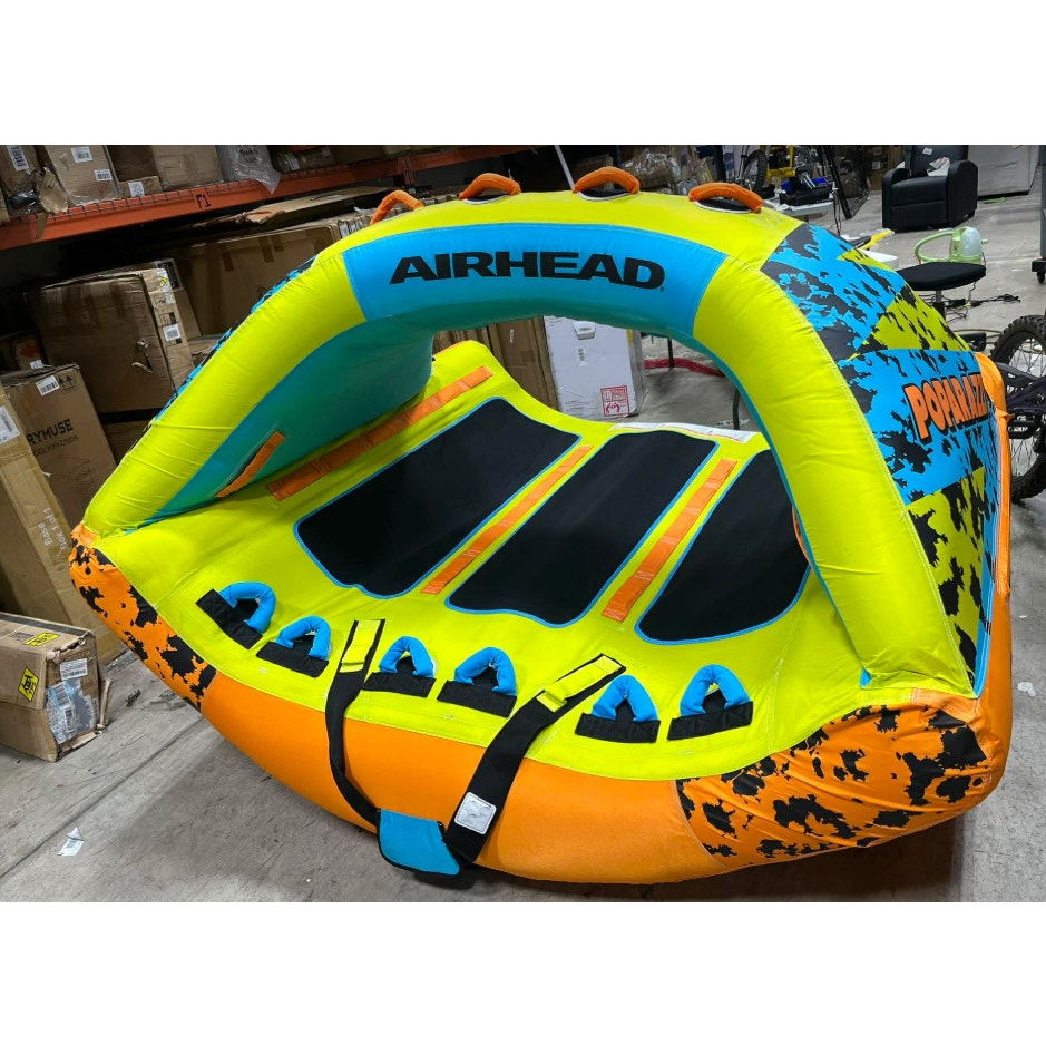 Airhead Poparazzi Towable Tube for Boating, 1-3 Rider Inflatable Boat Tube for Water Tubing