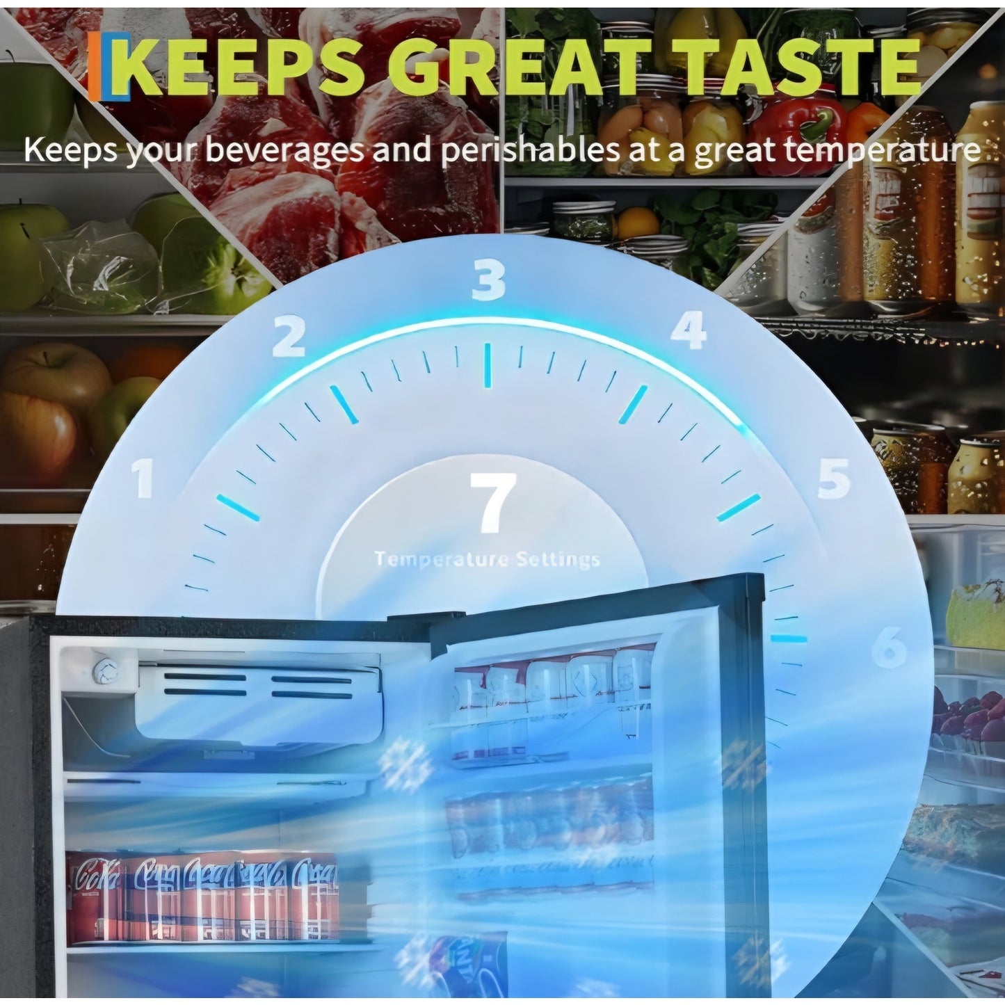 4.5 Cu. Ft. Compact Refrigerator | Single Door Mini Fridge with Energy-Efficient & Quiet Operatio
