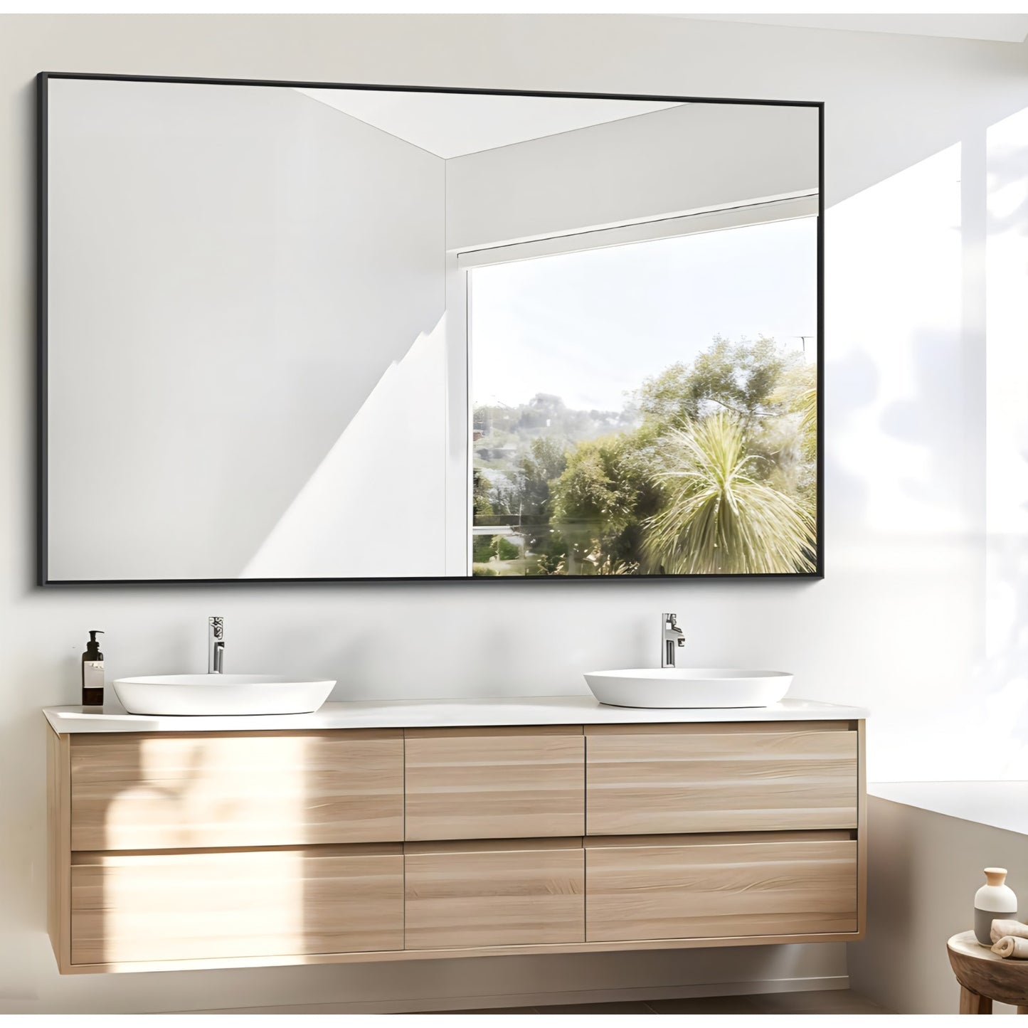 Bathroom Mirror,55x36 inch Large Wall Mirror for Bathroom Wall Mounted