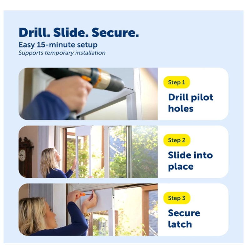 PetSafe Sliding Glass Pet Door, 1 Piece, Large Dogs to 100 lbs, Large