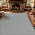 Handwoven Wool Rug,8x10 Area Rug for Living Room(8'x10',Grey)