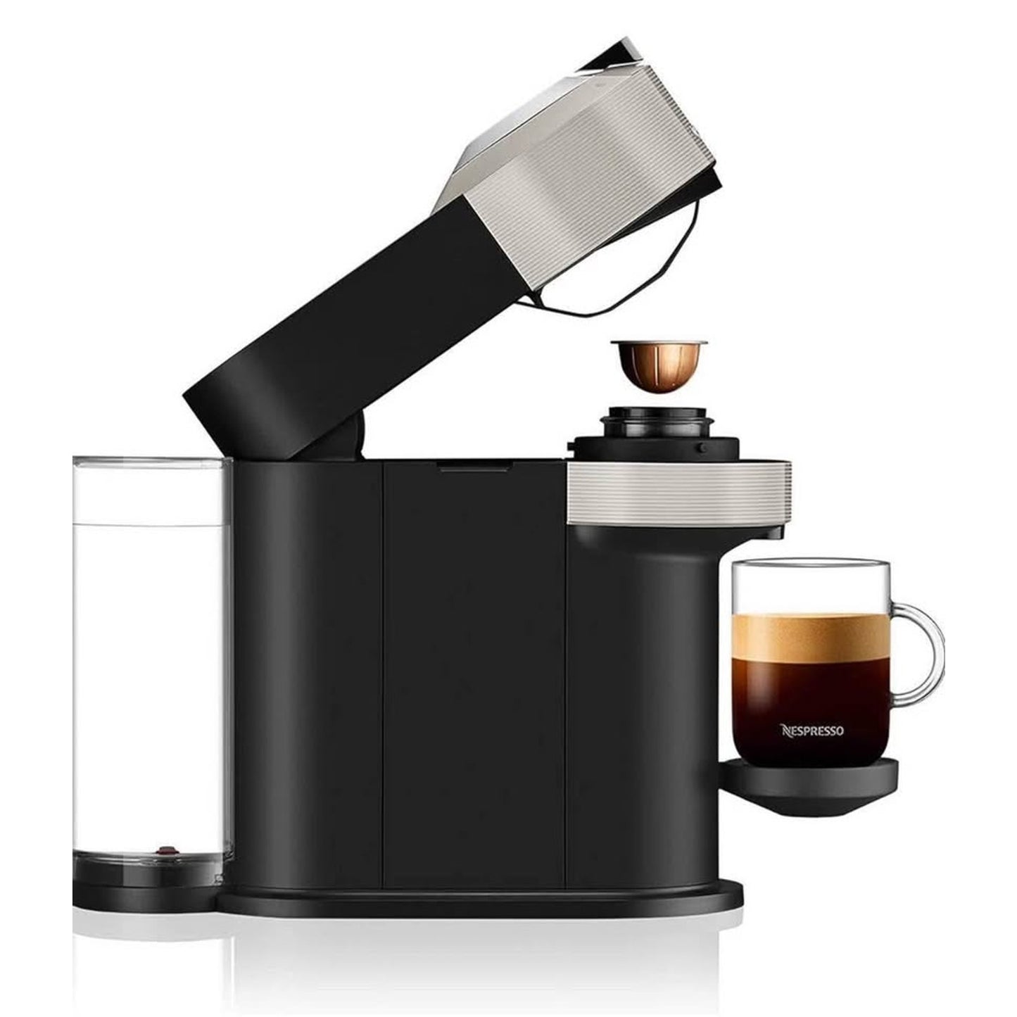Nespresso Vertuo Next Coffee and Espresso Maker by Breville, with Aeroccino Milk Frother, Light Grey