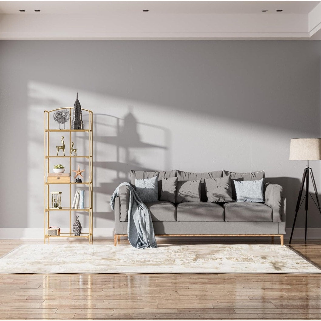 Crofy No Assembly Folding Bookshelf for Living Room