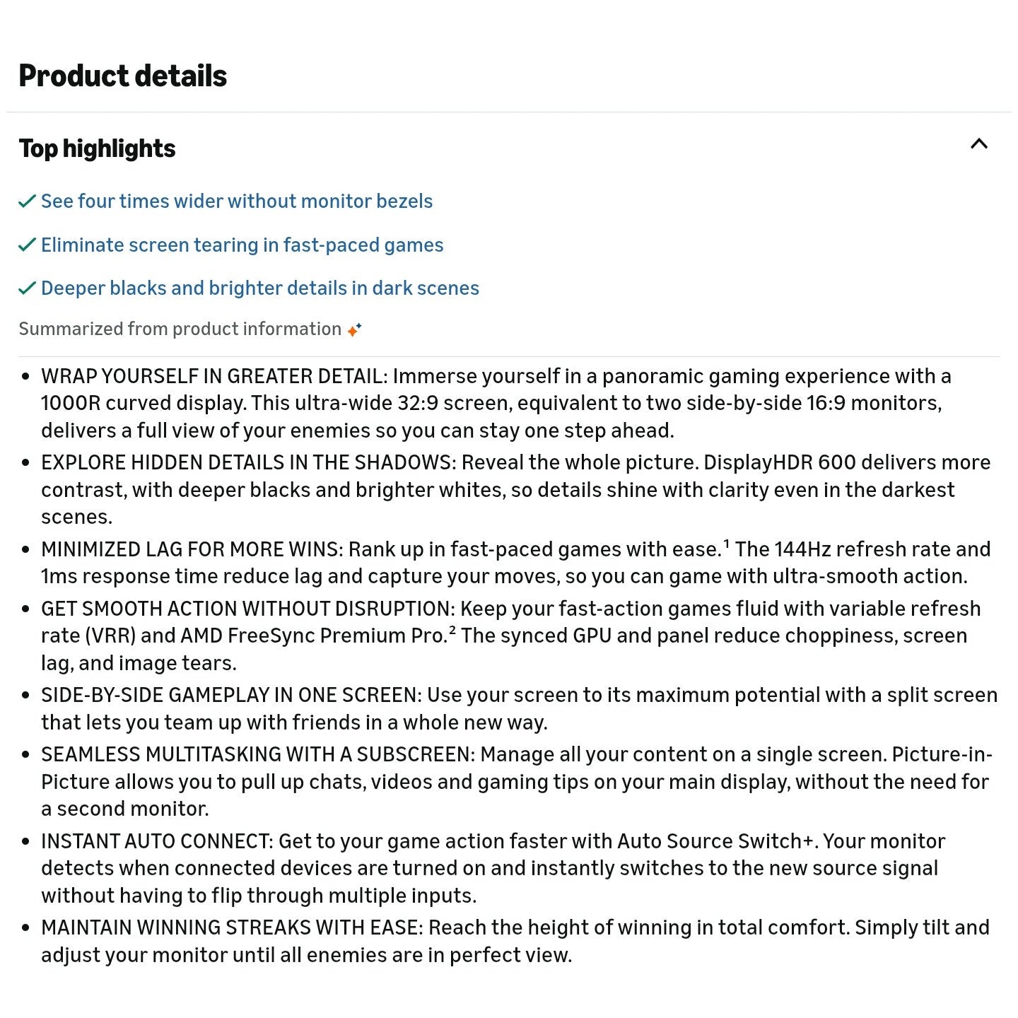 SAMSUNG 49-inch Odyssey G9 (G91F) DQHD, 144Hz, Curved Gaming Monitor, Ultra-Wide 32:9 Screen