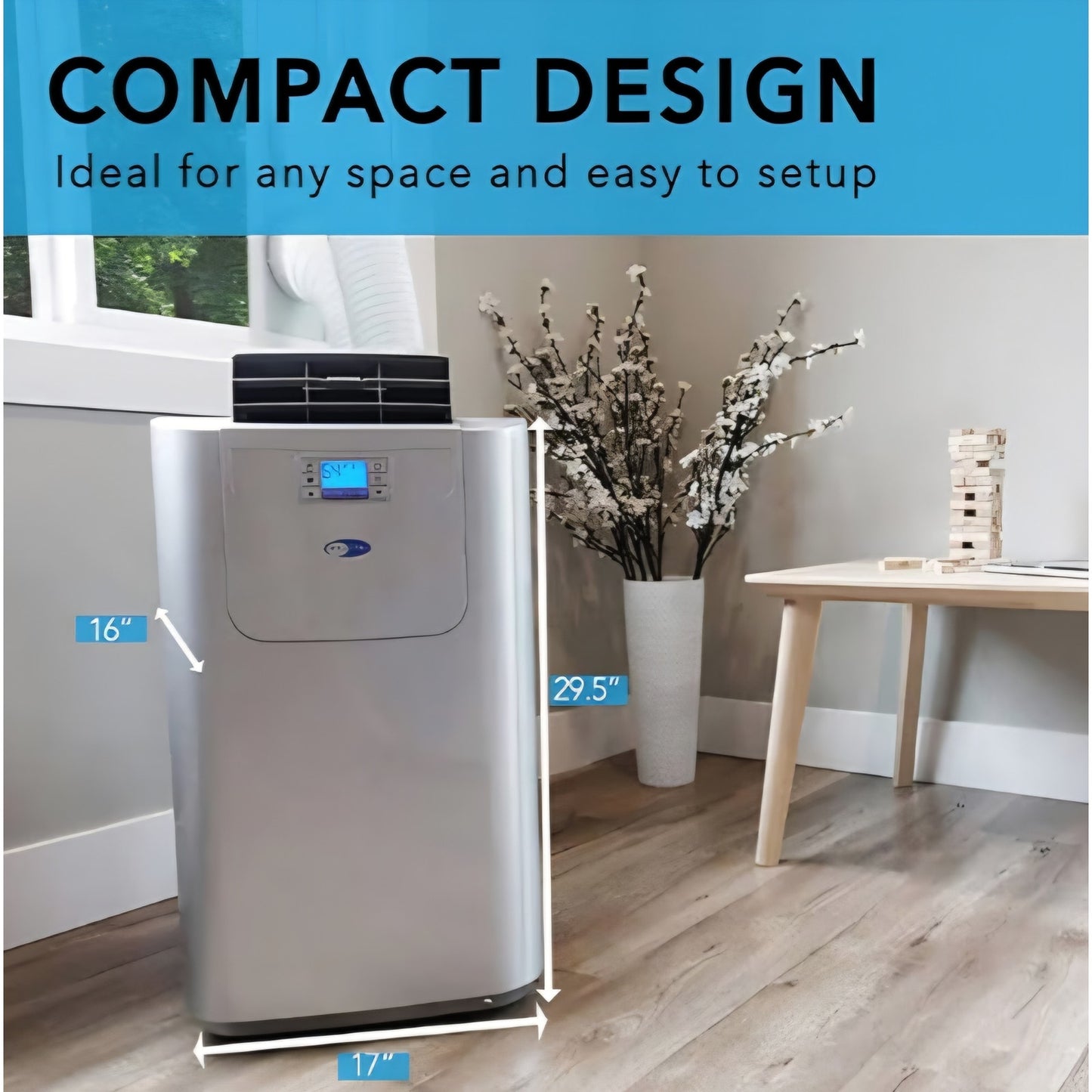 Whynter Portable Air Conditioner 12,000 BTU with Dual Hose Dehumidifier & Cooling Fan for 400 Sq Ft