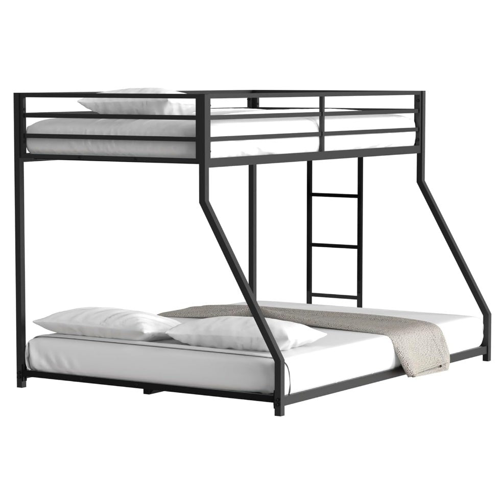 Bunk Beds Twin Over Full Size, Metal Bunk Bed with Removable