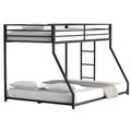 Bunk Beds Twin Over Full Size, Metal Bunk Bed with Removable