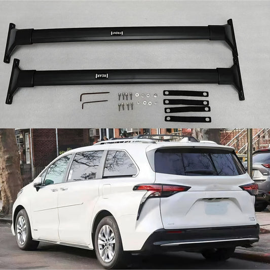 2Pcs Aluminum Roof Rail Rack Cross Bars Crossbar Fit for Toyota Sienna 2021 2022 2023 2024 2025