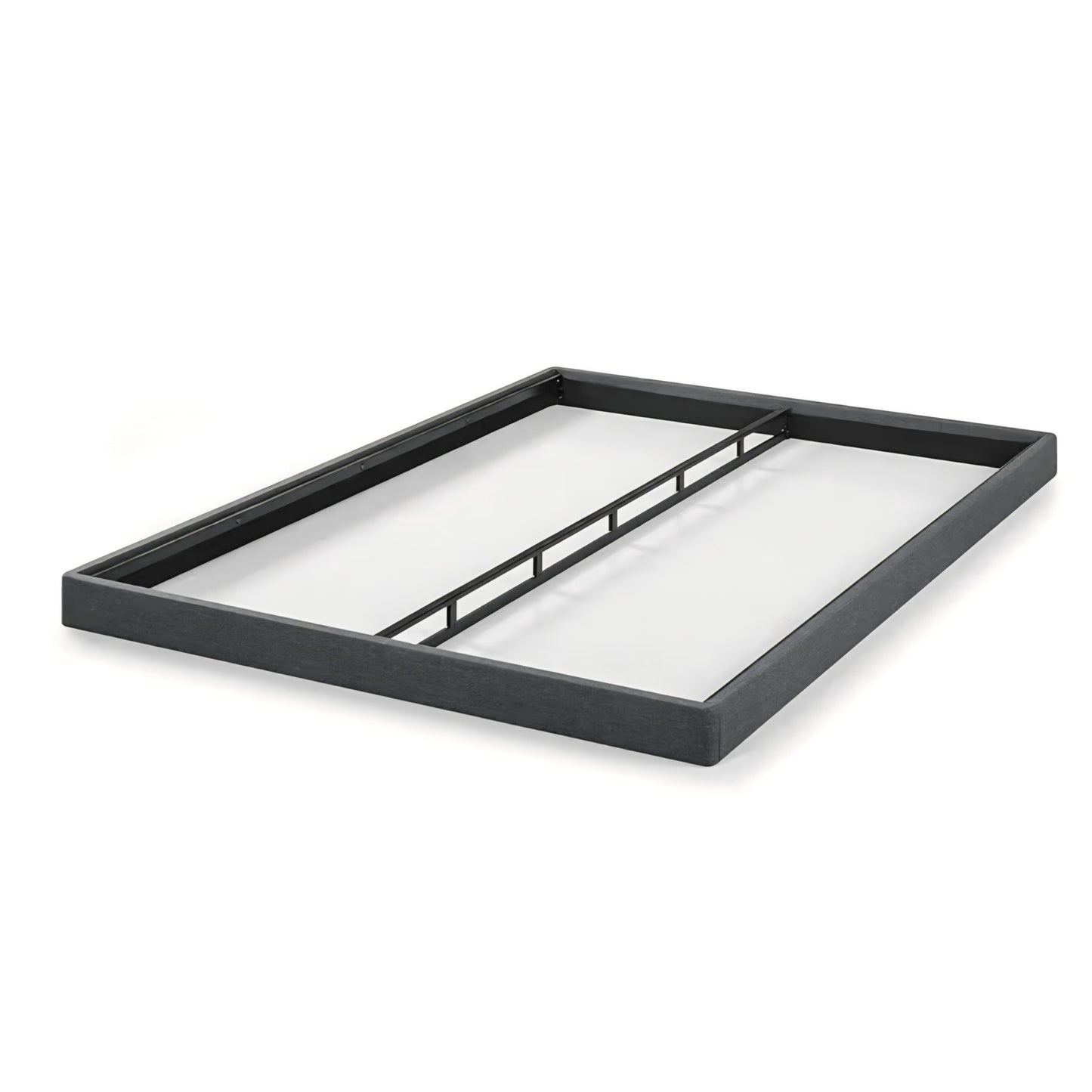 Queen Zinus Upholstered Metal and Wood Box Spring, 4 Inch Mattress Foundation, Easy Assembly