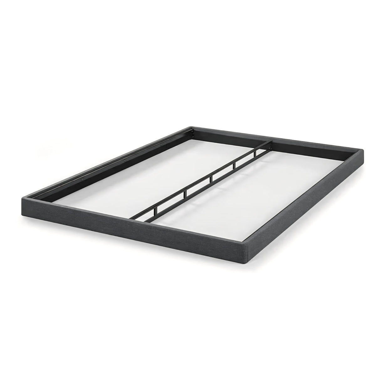 Queen Zinus Upholstered Metal and Wood Box Spring, 4 Inch Mattress Foundation, Easy Assembly