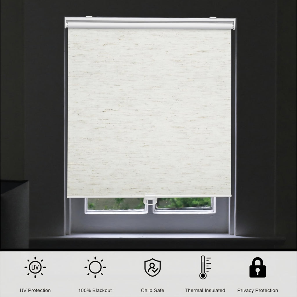 Blackout Roller Shades Blinds Cordless for Windows Pull Down Room Darkening Door Blinds