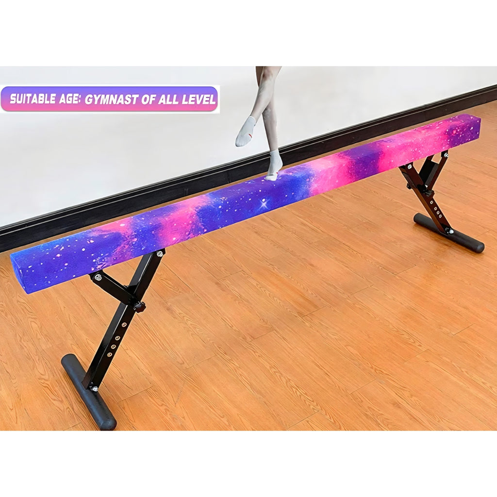 MARFULA Balance Beam 8 ft Gymnastic Beam Adjustable Height for Kids and Teenage