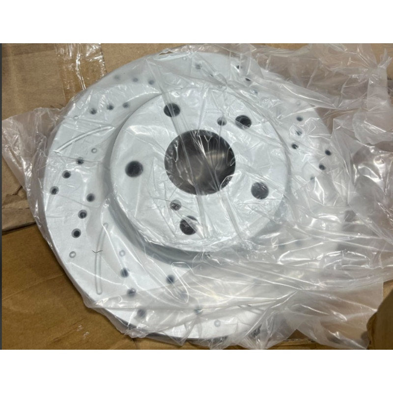 Front and Rear Drilled & Slotted Disc Brake Rotors CeramicBrake Pads Kit Toyota RAV4 Lexus HS250h