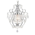 Small Chandelier for Bedroom, 90% Pre-Assembled Chrome Chandelier, Mini Acrylic Crystal Chandelier